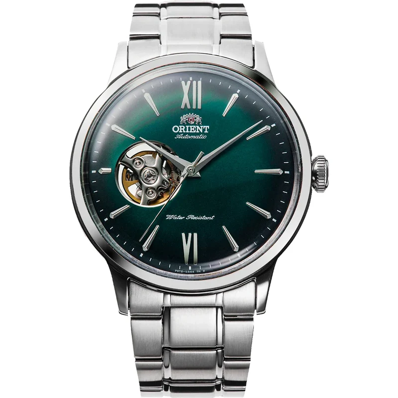 Montre Orient Bambino RA-AG0026E30B Cœur ouvert Vert Automatique