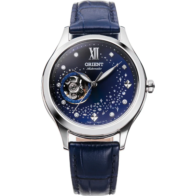 Montre Orient Contemporary RA-AG0018L30B Blue Moon II Cœur ouvert Bleu Automatique