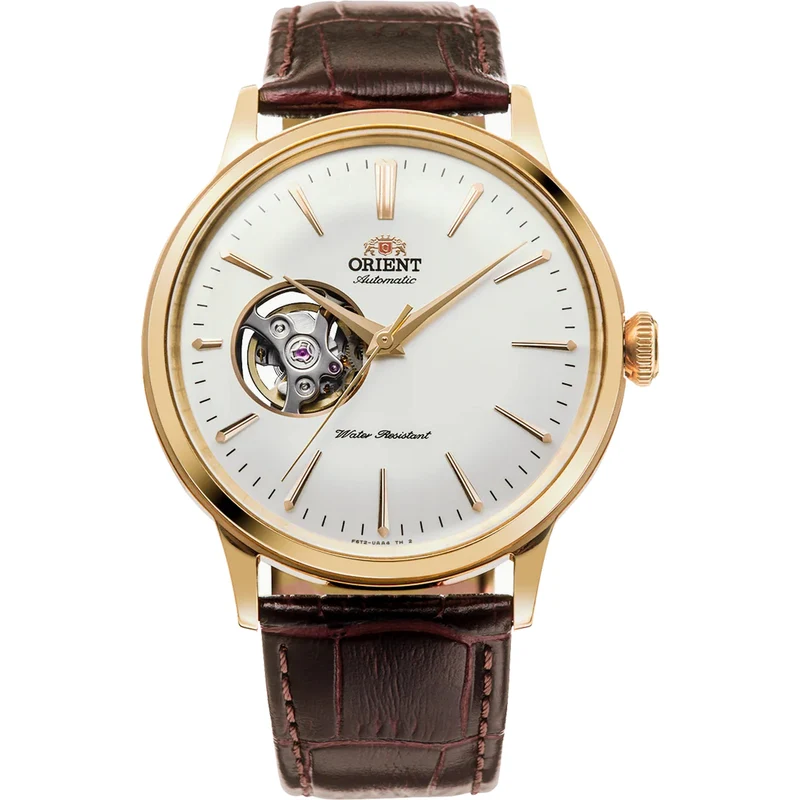 Montre Orient Bambino RA-AG0003S30B Cœur ouvert Blanc Automatique