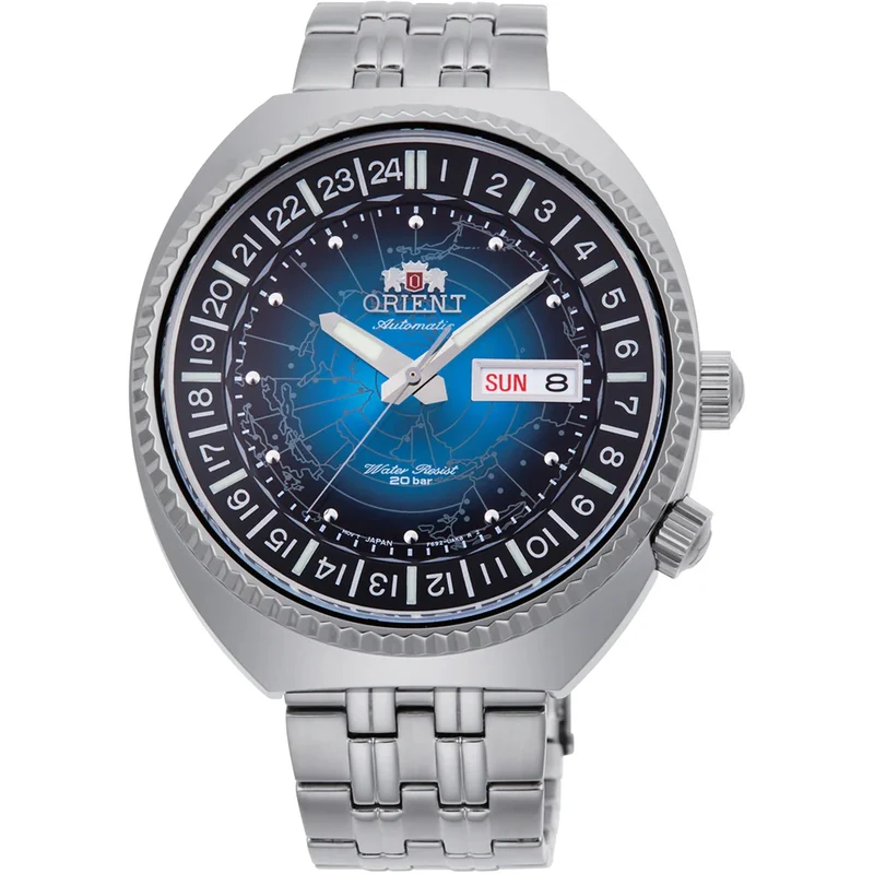 Montre Orient Revival RA-AA0E03L39B World Map Bleu Automatique