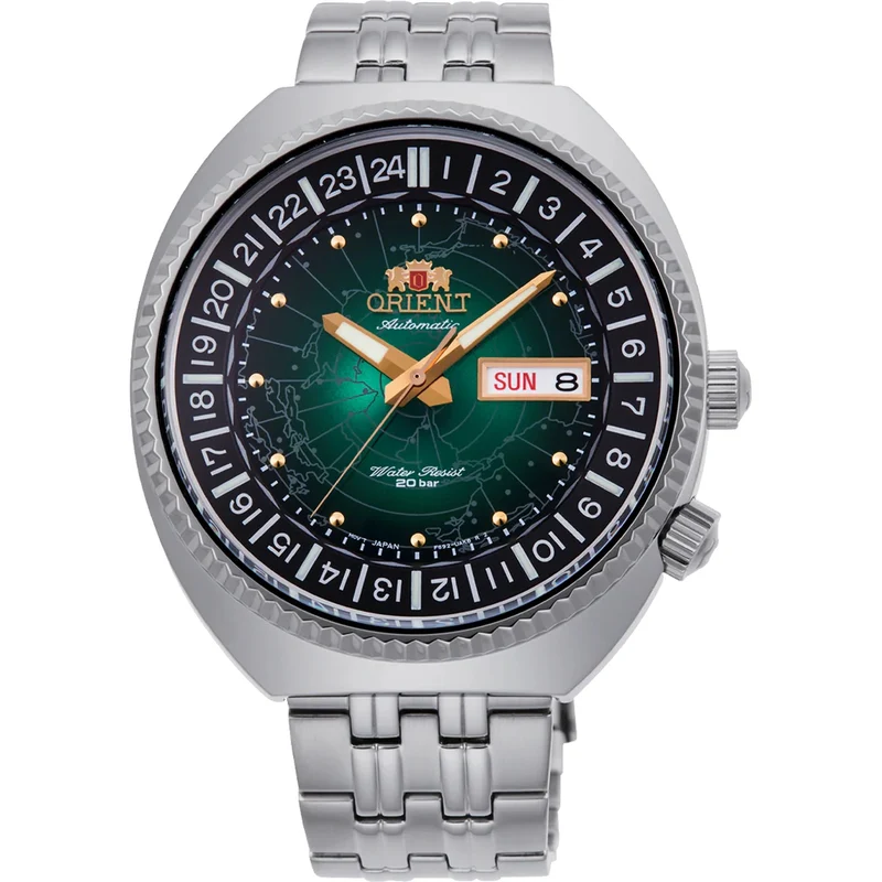 Montre Orient Revival RA-AA0E02E39B World Map Vert Automatique