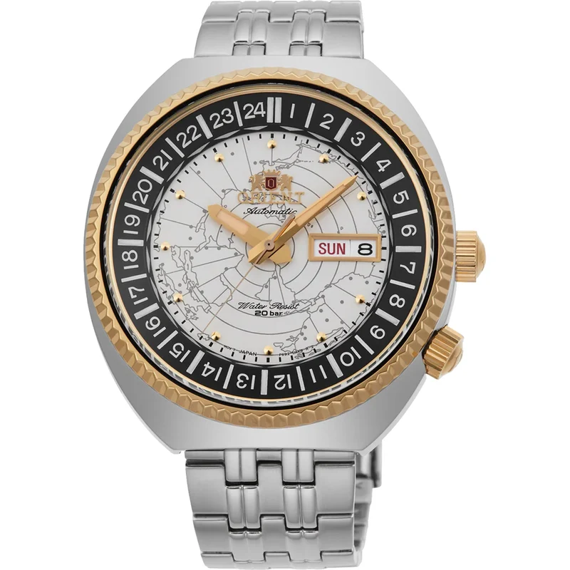 Montre Orient Revival RA-AA0E01S39B World Map Argenté Automatique