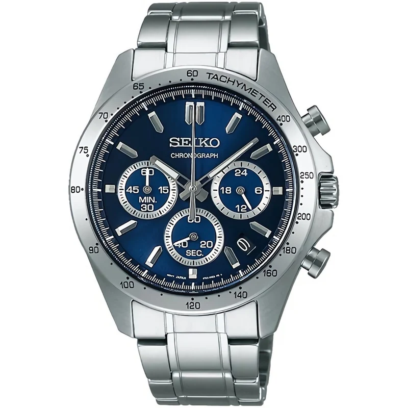 Montre Seiko JDM Homme Quartz SBTR011 Spirit Chronographe Bleu