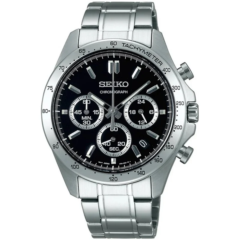 Montre Seiko JDM Homme Quartz SBTR013 Spirit Chronographe Noir