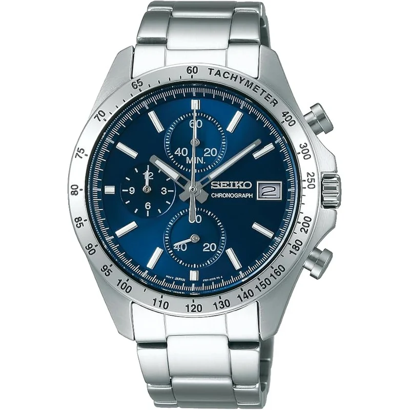 Montre Seiko JDM Homme Quartz SBTR023 Spirit Chronographe Bleu