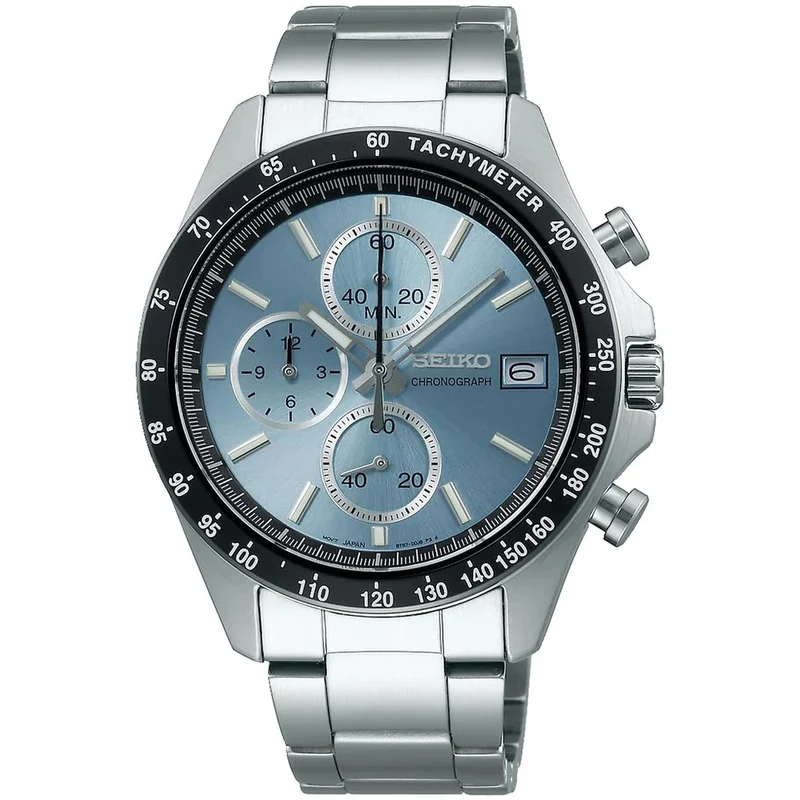 Montre Seiko JDM Homme Quartz SBTR029 Spirit Chronographe Bleu Glacé