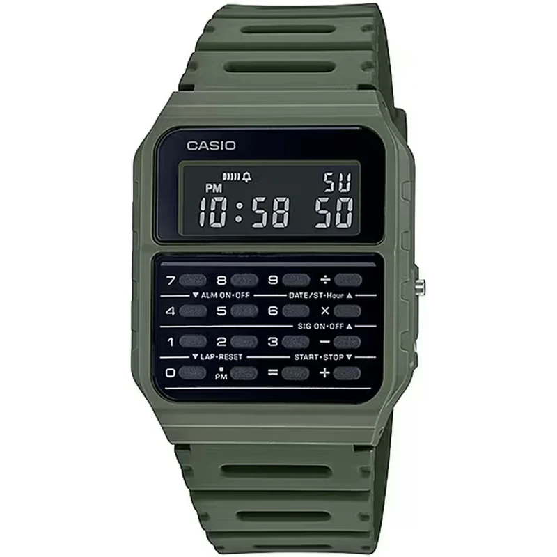 Montre Casio Homme CA-53WF-3B Quartz Digitale Vert Noir