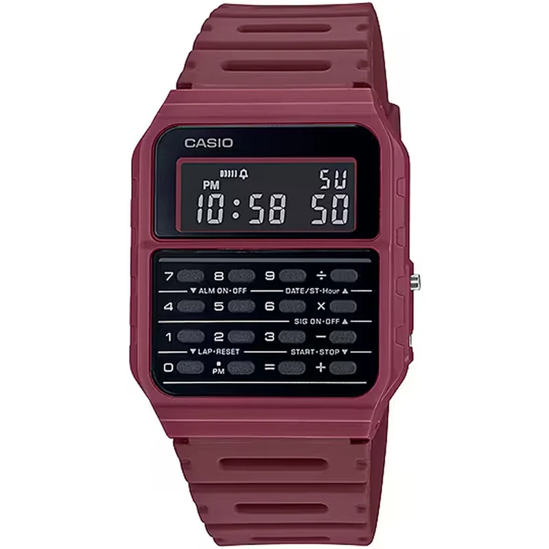 Montre Casio Homme CA-53WF-4B Quartz Digitale Rouge Noir