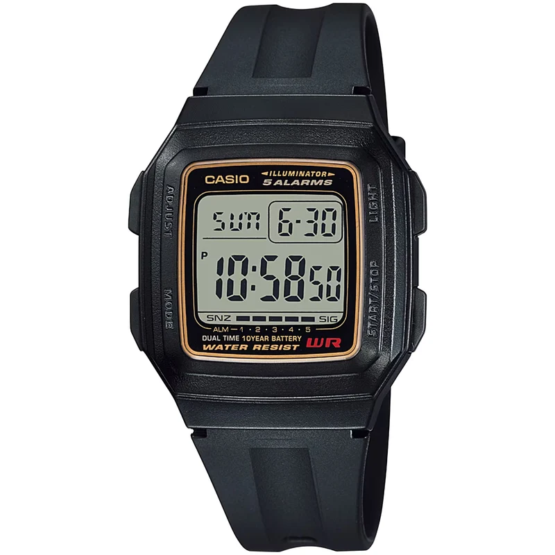 Montre Casio Homme F-201WA-9A Quartz Digitale Noir