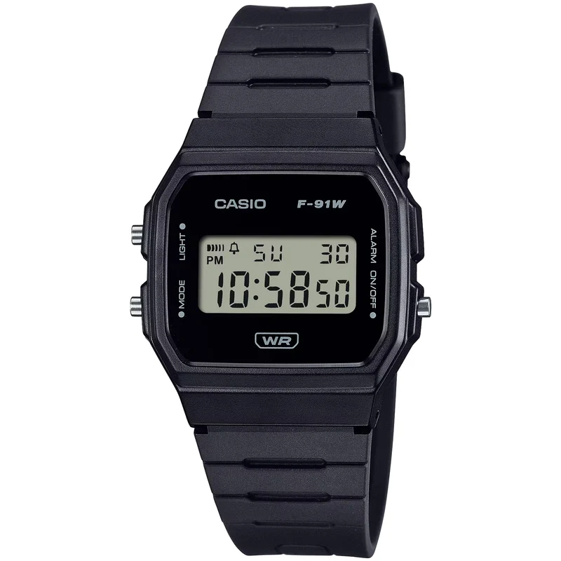 Montre Casio Mixte F-91WB-1A Quartz Digitale Noir