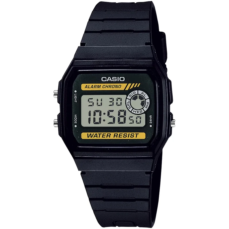 Montre Casio Mixte F-94WA-9 Quartz Digitale Noir or