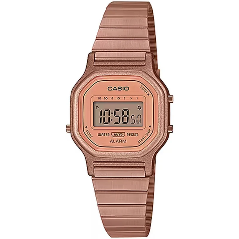Montre Casio Femme Vintage LA-11WR-5A Quartz Digitale Or Rose