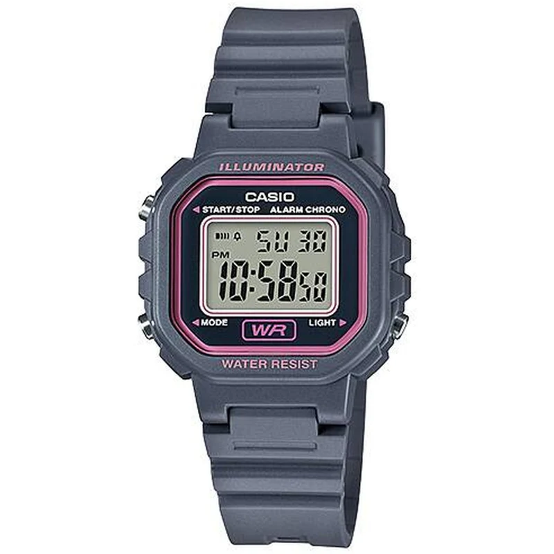 Montre Casio Femme LA-20WH-8A Quartz Digitale Gris Noir Rose