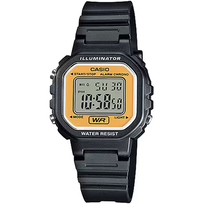 Montre Casio Femme LA-20WH-9A Quartz Digitale Noir Orange
