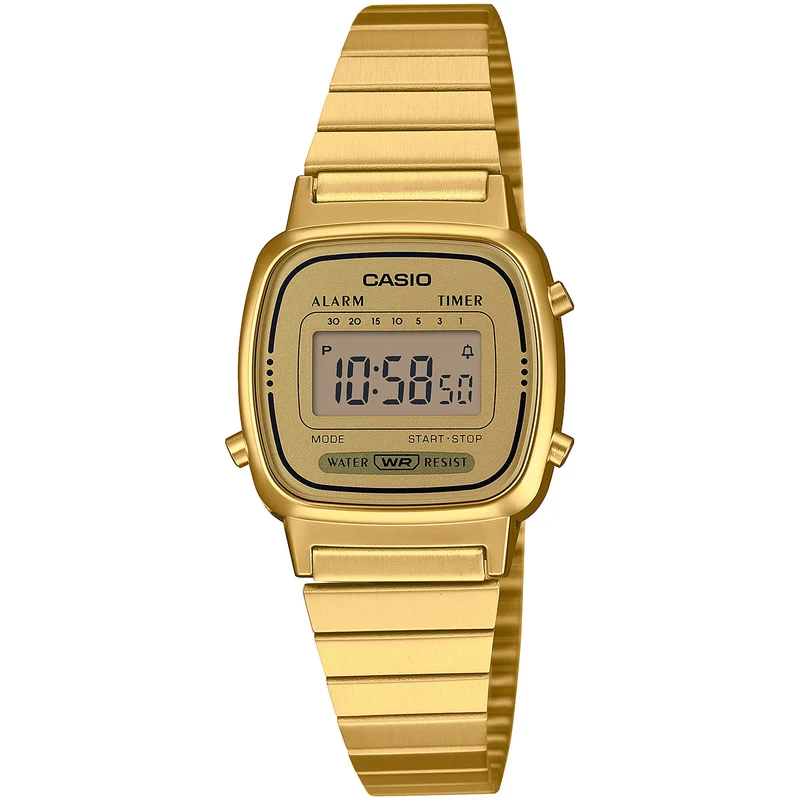Montre Casio Femme Vintage LA670WGA-9 Quartz Digitale Doré