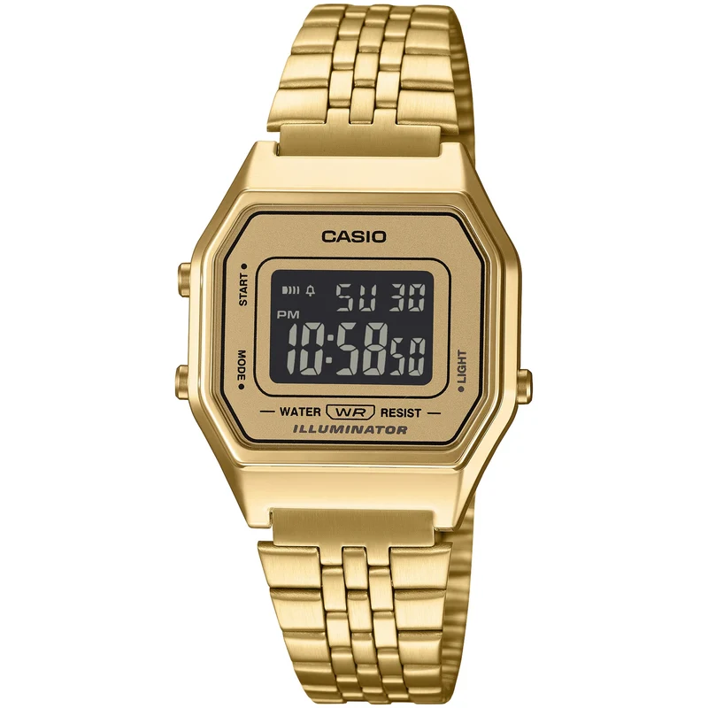 Montre Casio Femme Vintage LA680WGA-9B Quartz Digitale Doré