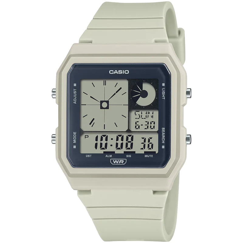 Montre Casio Femme LF-20W-8A Quartz Digitale Blanc Gris