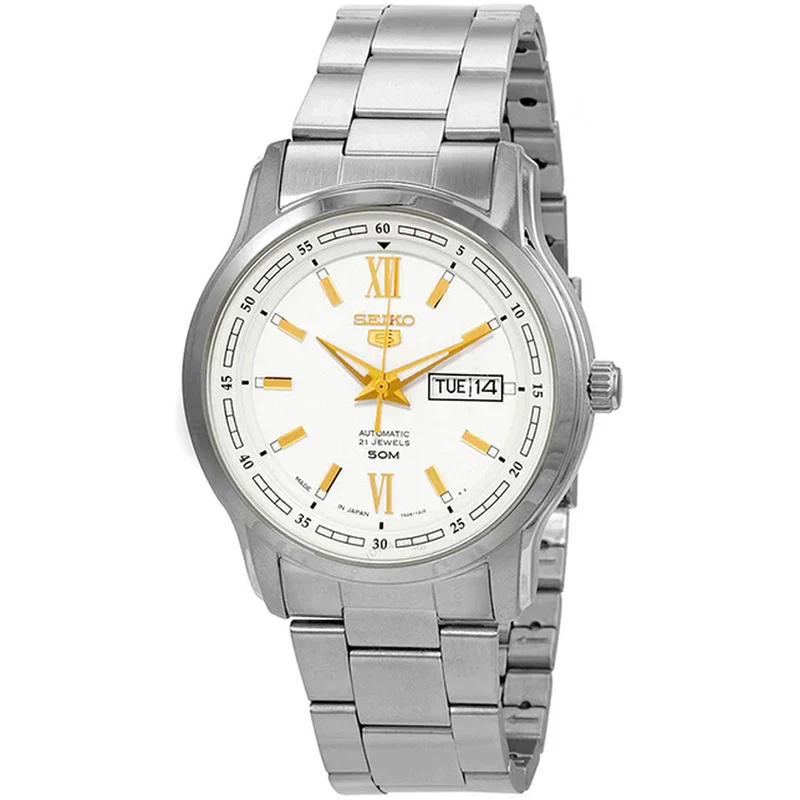 Montre Seiko 5 Homme Automatique SNKP15J1 Blanc
