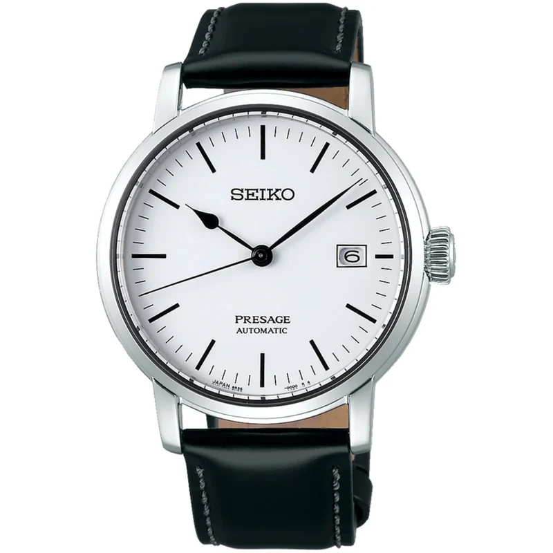 Montre Seiko Presage Automatique Homme SPB113J1 Émail Blanc Noir