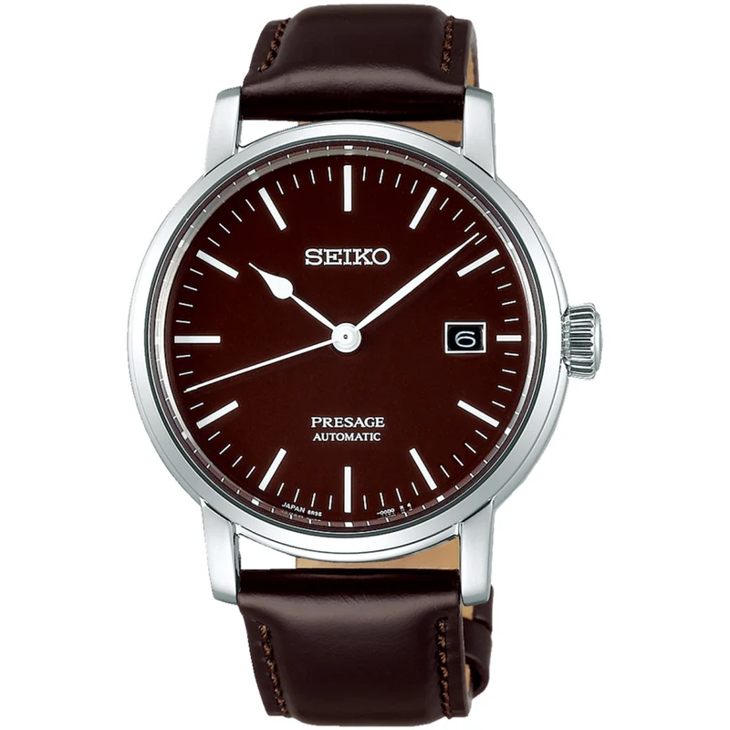 Montre Seiko Presage Automatique Homme SPB115J1 Émail Bordeaux Marron