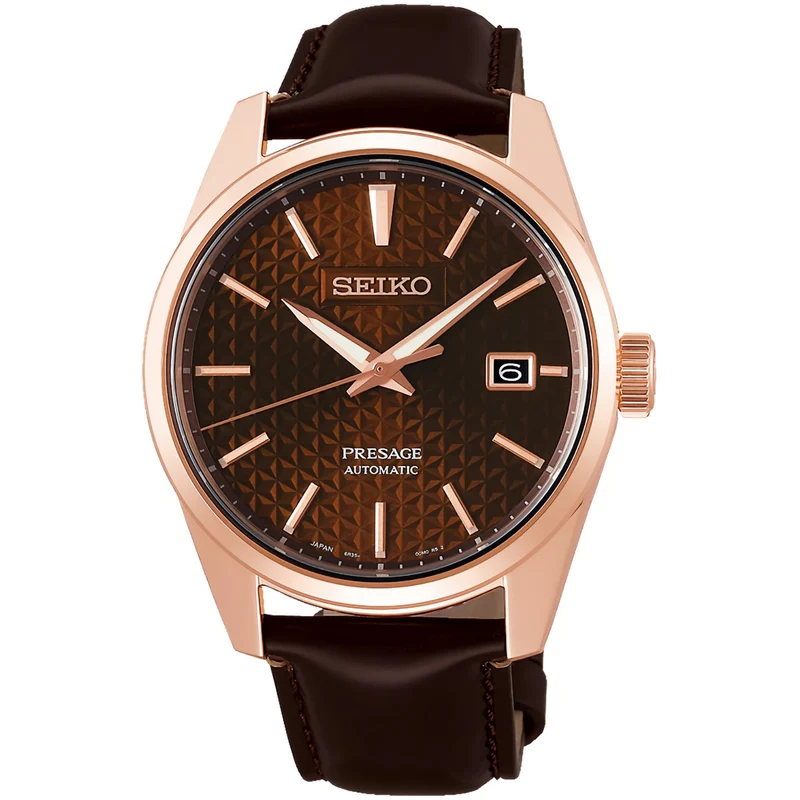 Montre Seiko Presage Automatique Homme SPB170J1 Marron Sharp Edged