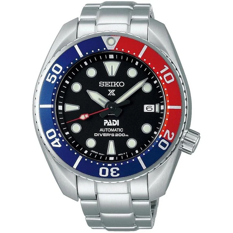 Montre Seiko Prospex PADI Homme Automatique SPB181J1 Noir Bleu Rouge