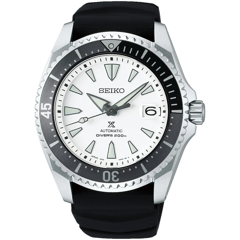 Montre Seiko Prospex Automatique Homme SPB191J1 Titane Blanc Bracelet Silicone