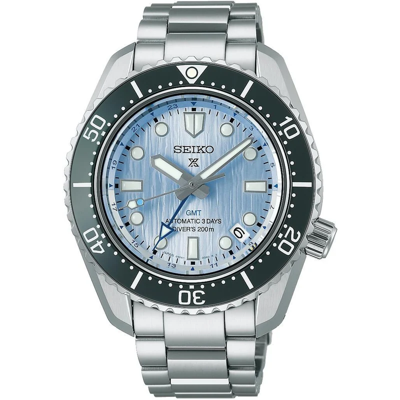 Montre Seiko Prospex GMT Automatique Homme SPB385J1 Bleu Glacé Édition Limitée