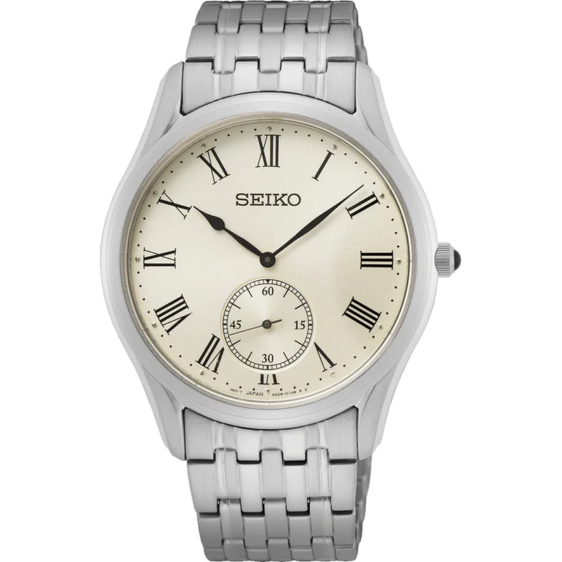 Montre Seiko Classique Quartz Homme SRK047P1 Argenté Petite Seconde Chiffres Romains