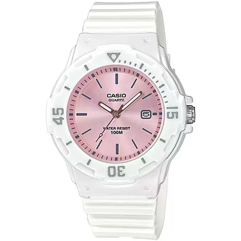 Montre Casio Femme LRW-200H-4E3 Quartz Analogique Blanc Rose