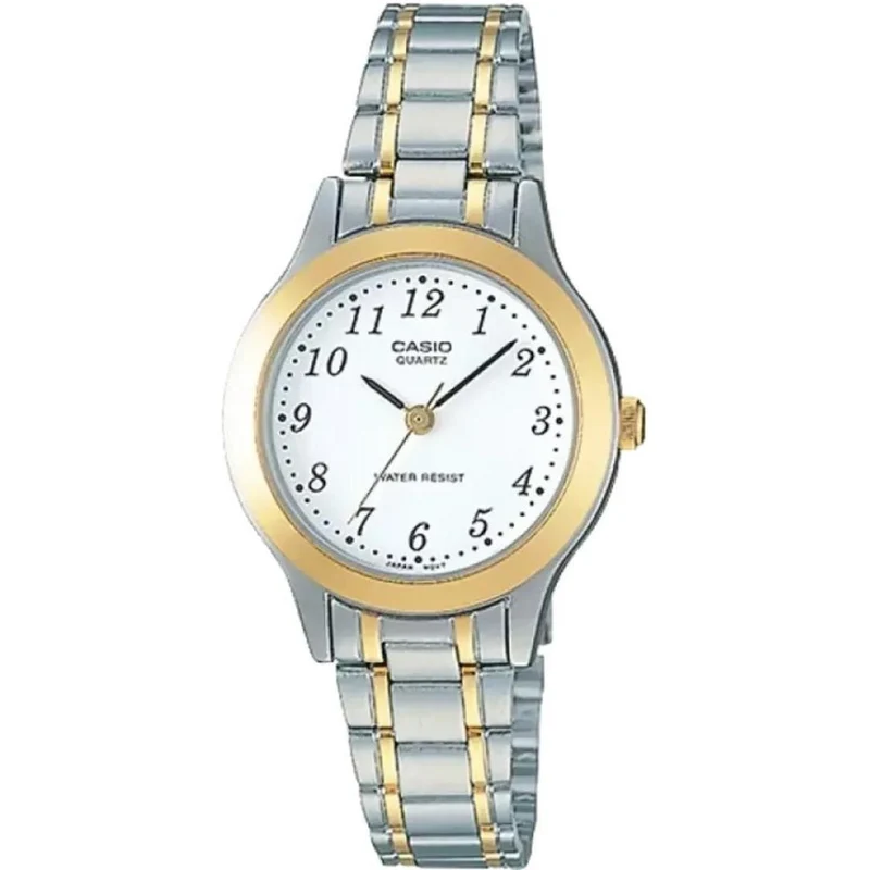 Montre Casio Femme LTP-1128G-7B Quartz Analogique Argent or Blanc
