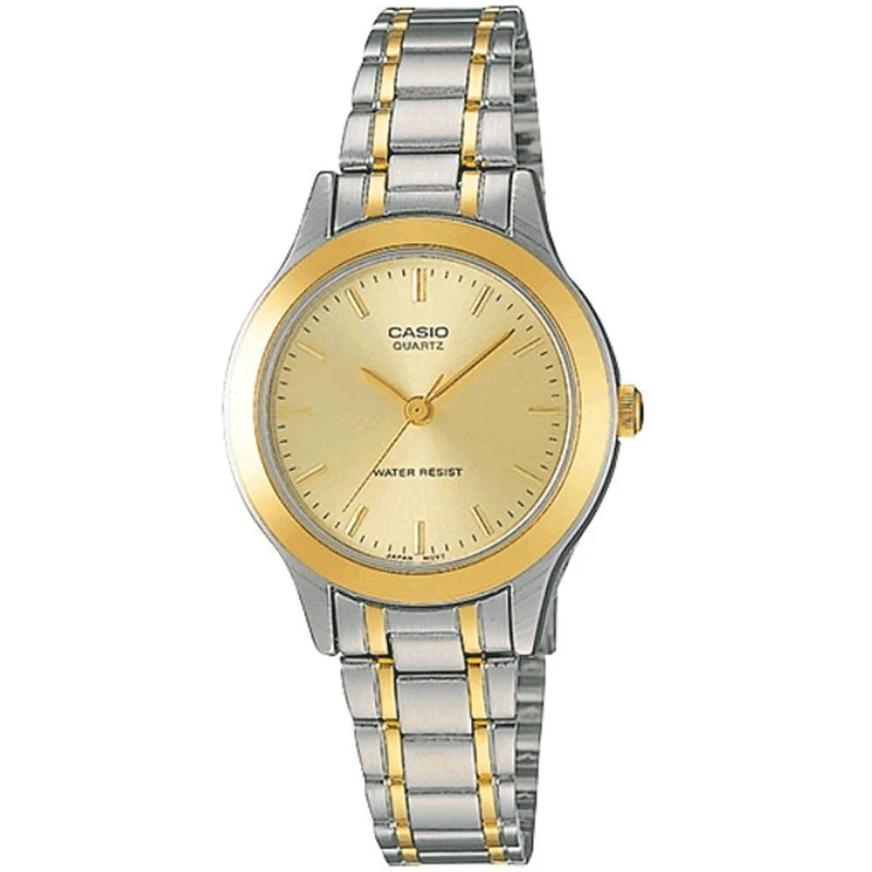 Montre Casio Femme LTP-1128G-9A Quartz Analogique Argent or Doré