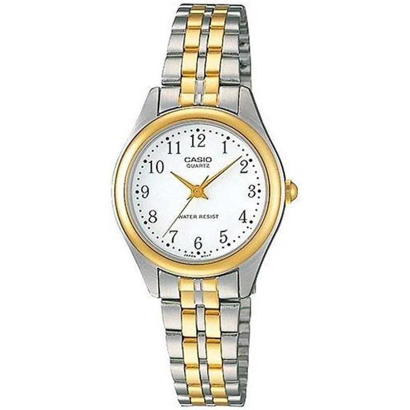 Montre Casio Femme LTP-1129G-7B Quartz Analogique Argent or Blanc