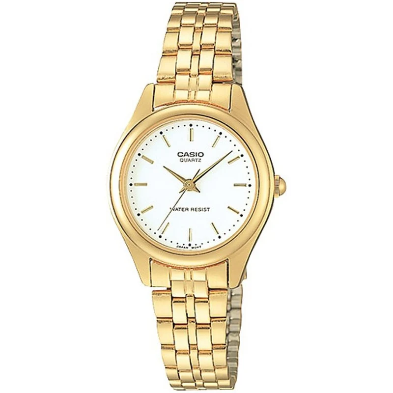 Montre Casio Femme LTP-1129N-7A Quartz Analogique Doré Blanc
