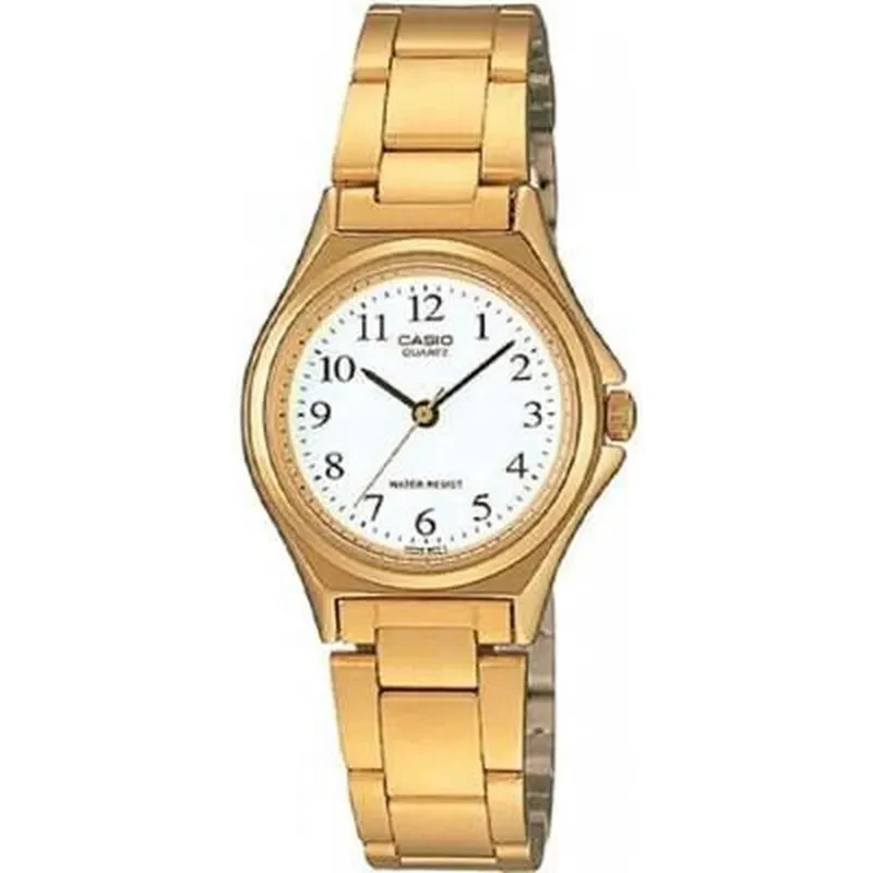 Montre Casio Femme LTP-1130N-7B Quartz Analogique Doré Blanc
