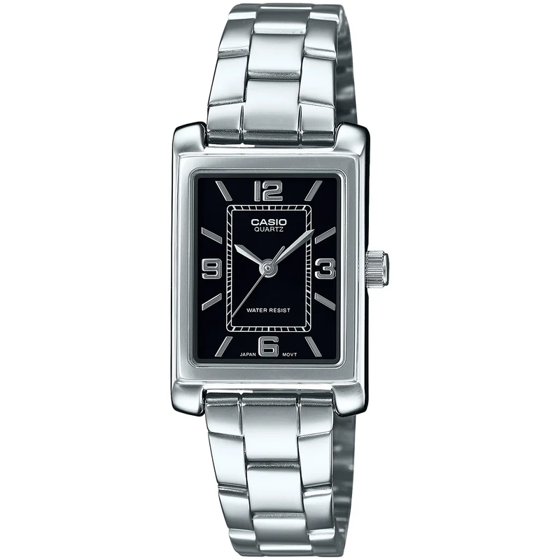 Montre Casio Femme LTP-1234DD-1A Quartz Analogique Argent Noir