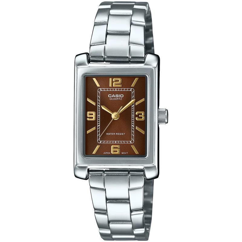 Montre Casio Femme LTP-1234DD-5A Quartz Analogique Argent Marron