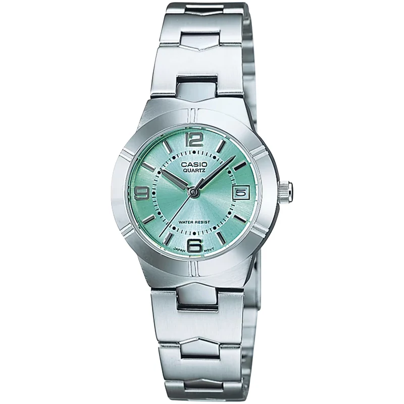 Montre Casio Femme LTP-1241D-3A Quartz Analogique Argent Vert
