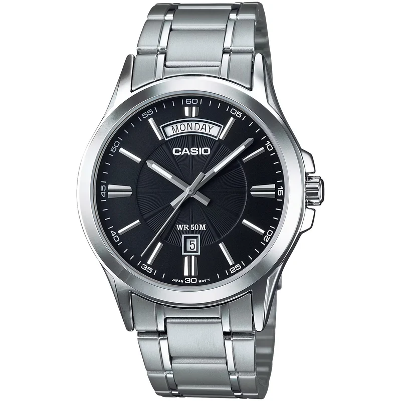 Montre Casio Homme MTP-1381D-1A Quartz Analogique Argent Noir