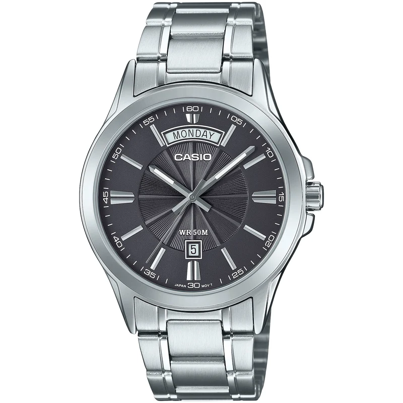 Montre Casio Homme MTP-1381D-8A Quartz Analogique Argent Noir