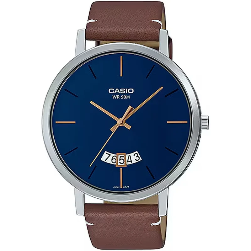 Montre Casio Homme MTP-B100L-2E Quartz Analogique Argent Bleu