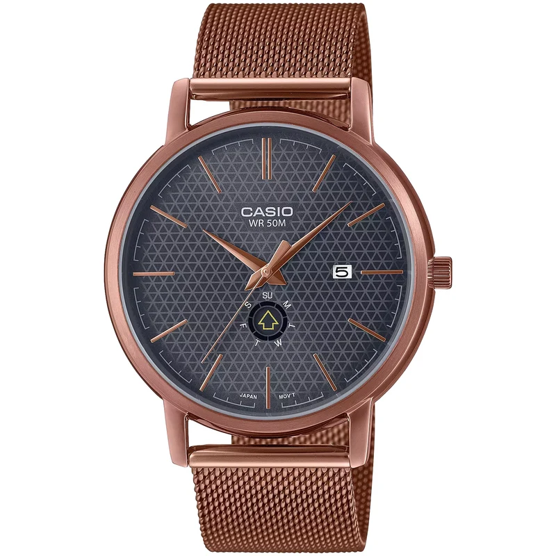 Montre Casio Homme MTP-B125MR-8A Quartz Analogique Or Rose Noir