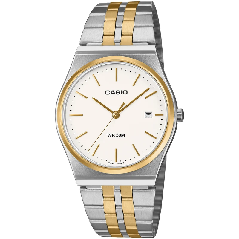 Montre Casio Homme MTP-B145SG-7A Quartz Analogique Argent Blanc
