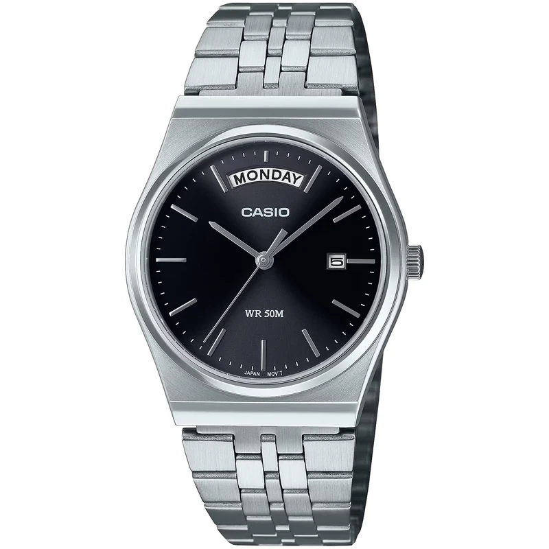 Montre Casio Homme MTP-B146D-1A Quartz Analogique Argent Noir