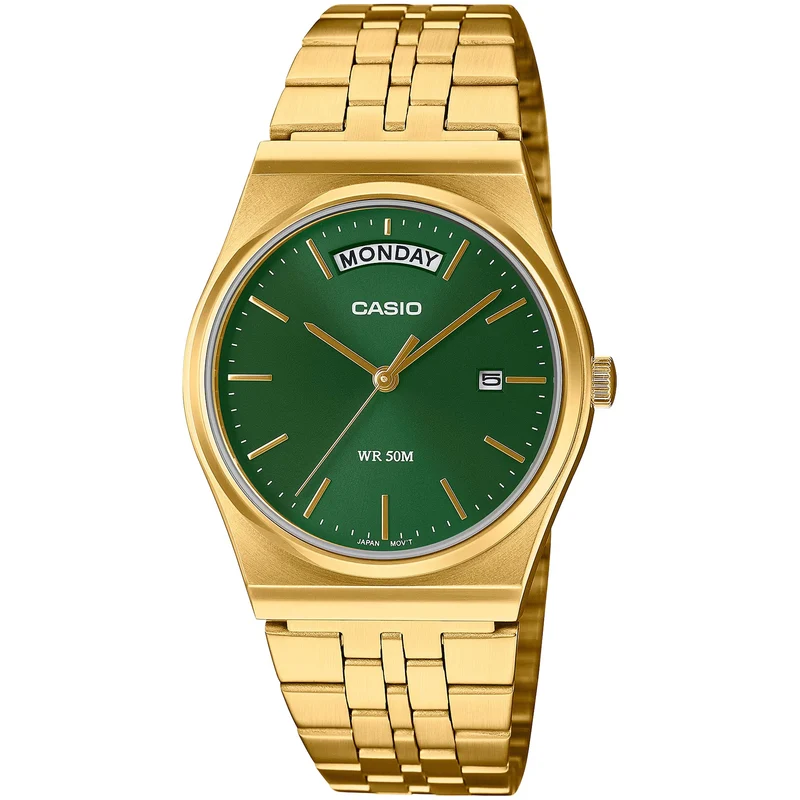Montre Casio Homme MTP-B146G-3A Quartz Analogique Doré Vert