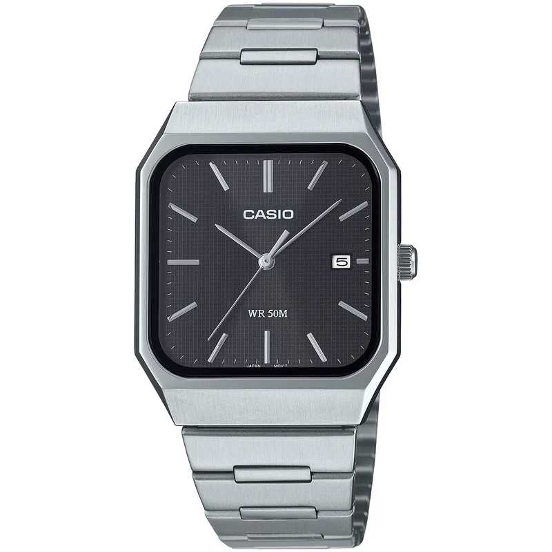 Montre Casio Homme MTP-B185D-1A Quartz Analogique Argent Noir