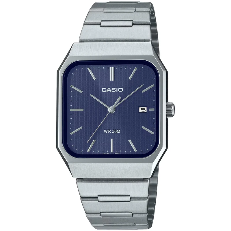Montre Casio Homme MTP-B185D-2A1 Quartz Analogique Argent Bleu