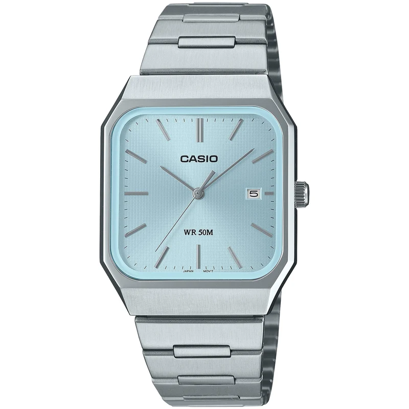 Montre Casio Homme MTP-B185D-2A2 Quartz Analogique Argent Bleu