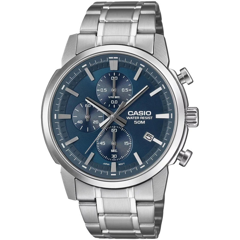 Montre Casio Homme MTP-E510D-2A2 Quartz Analogique Argent Bleu