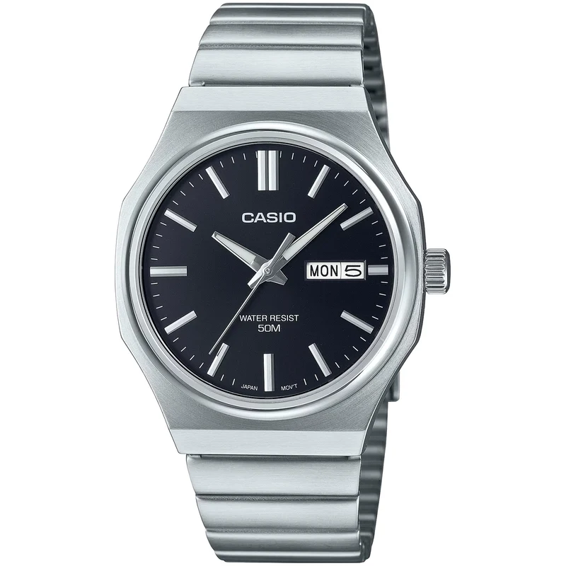 Montre Casio Homme MTP-E735D-1A Quartz Analogique Argent Noir